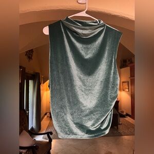 A New Day Deep Green Velvet Blouse